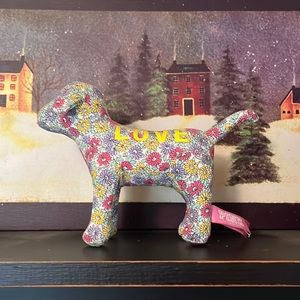 Pink Victoria’s Secret Floral Plush Dog Love